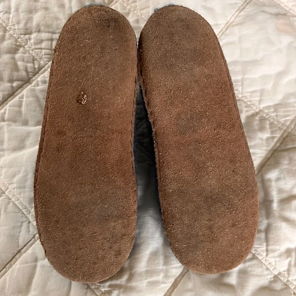 Babushka Blue Kids Wool Slippers - Picture 3 of 5